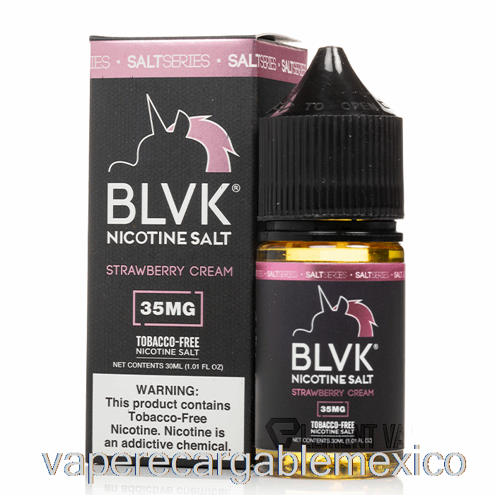Vape Recargable Crema Fresa Sal Nicotina - Blvk - 30ml 35mg